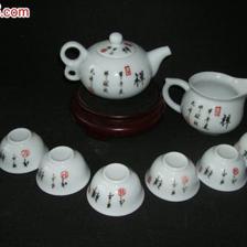 方寸間見禪意 省工藝美術(shù)大師手繪《禪》麻雀八件套功夫茶具賞析
